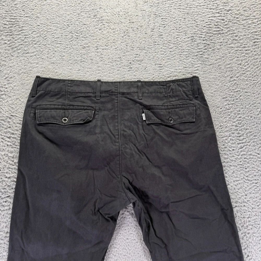 Levi's Pant Mens 38x30 Black Cotton Chino Tapered Business Preppy Career Office